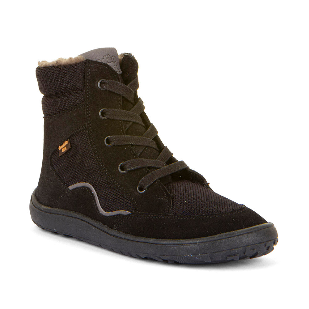 Froddo Barefoot - TEX Wool Grow Black - Botines de Cordones con Membrana Tex-Froddo-Cacles Barefoot-Tienda de calzado barefoot respetuoso minimalista