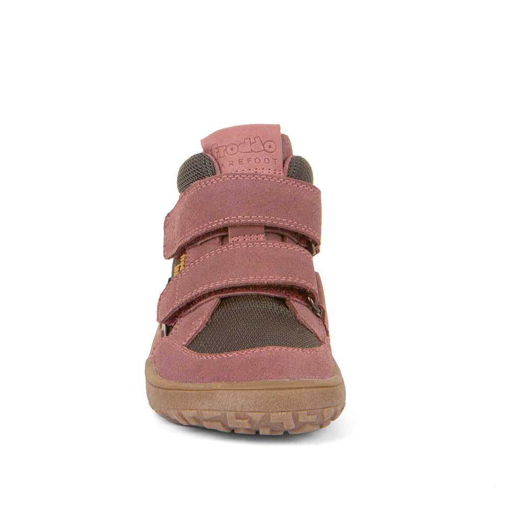 Froddo Barefoot - Tex Autumn Grey Pink - Botines Resistentes al agua-Froddo-Cacles Barefoot-Tienda de calzado barefoot respetuoso minimalista