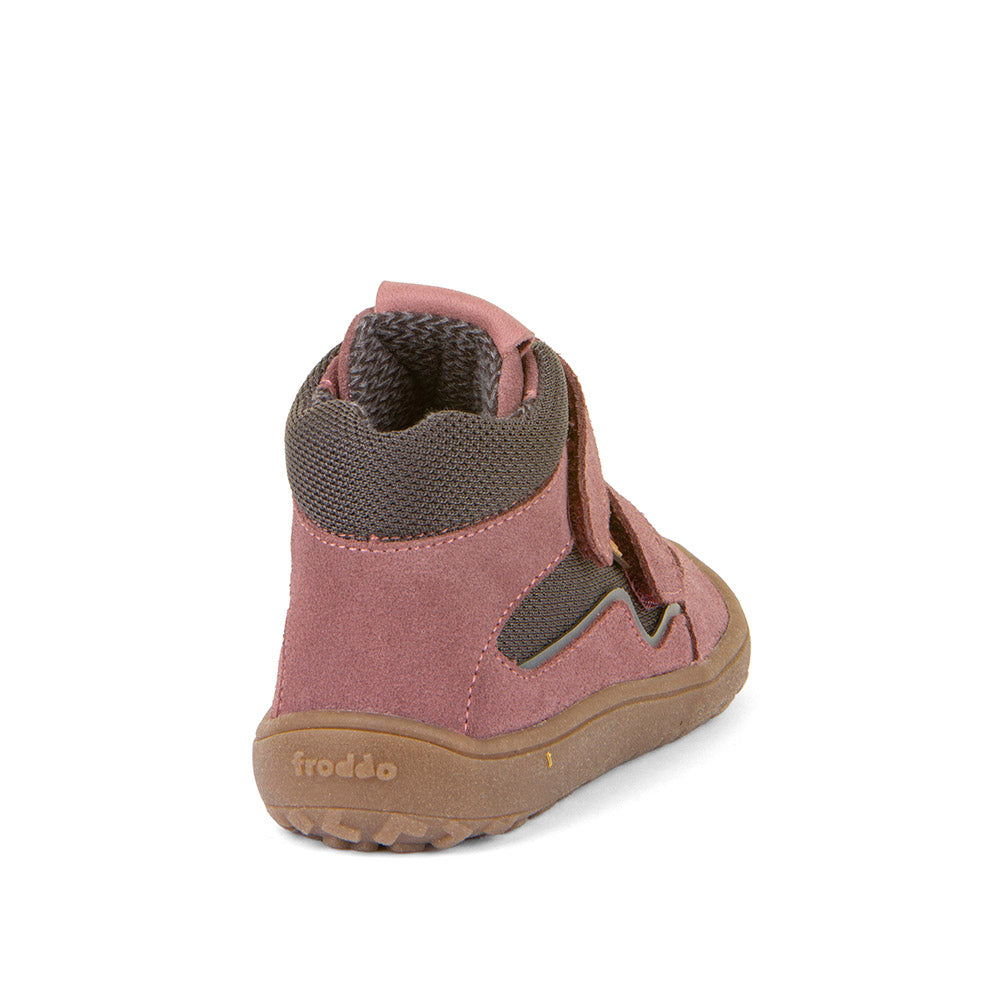Froddo Barefoot - Tex Autumn Grey Pink - Botines Resistentes al agua-Froddo-Cacles Barefoot-Tienda de calzado barefoot respetuoso minimalista