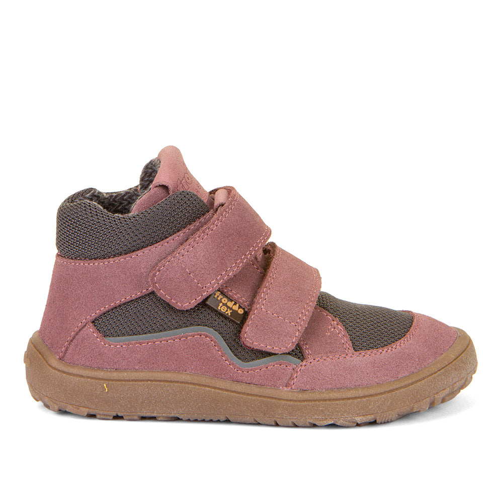 Froddo Barefoot - Tex Autumn Grey Pink - Botines Resistentes al agua-Froddo-Cacles Barefoot-Tienda de calzado barefoot respetuoso minimalista
