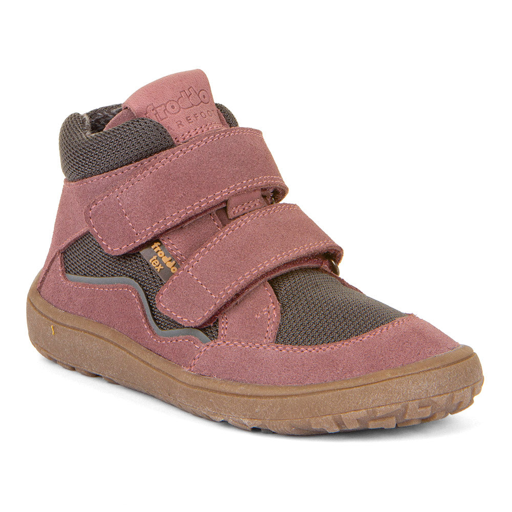 Froddo Barefoot - Tex Autumn Grey Pink - Botines Resistentes al agua-Froddo-Cacles Barefoot-Tienda de calzado barefoot respetuoso minimalista