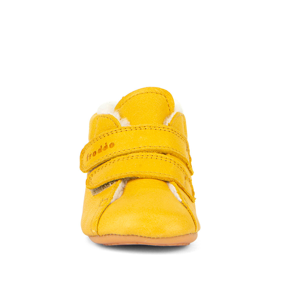 Froddo Prewalkers - Dark Yellow con borreguito-Froddo-Cacles Barefoot-Tienda de calzado barefoot respetuoso minimalista