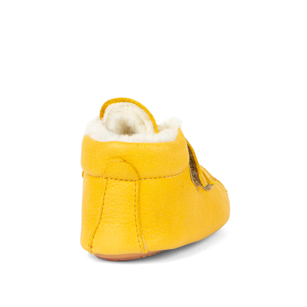 Froddo Prewalkers - Dark Yellow con borreguito-Froddo-Cacles Barefoot-Tienda de calzado barefoot respetuoso minimalista