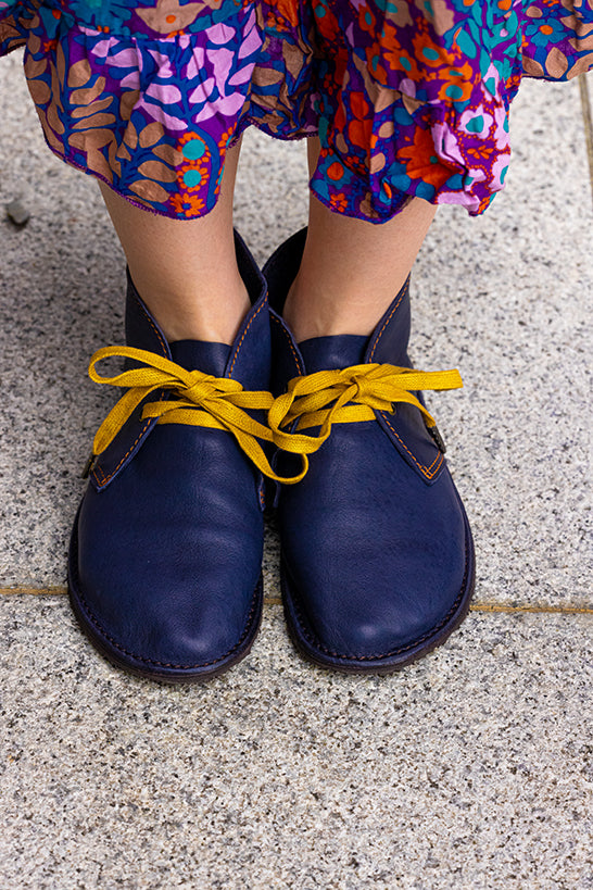 Gaucho Ninja - Barefoot Pals Blue Suede - Botines Barefoot-Gaucho Ninja-Cacles Barefoot-Tienda de calzado barefoot respetuoso minimalista