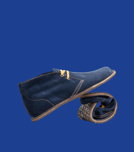 Gaucho Ninja - Barefoot Pals Blue Suede - Botines Barefoot-Gaucho Ninja-Cacles Barefoot-Tienda de calzado barefoot respetuoso minimalista