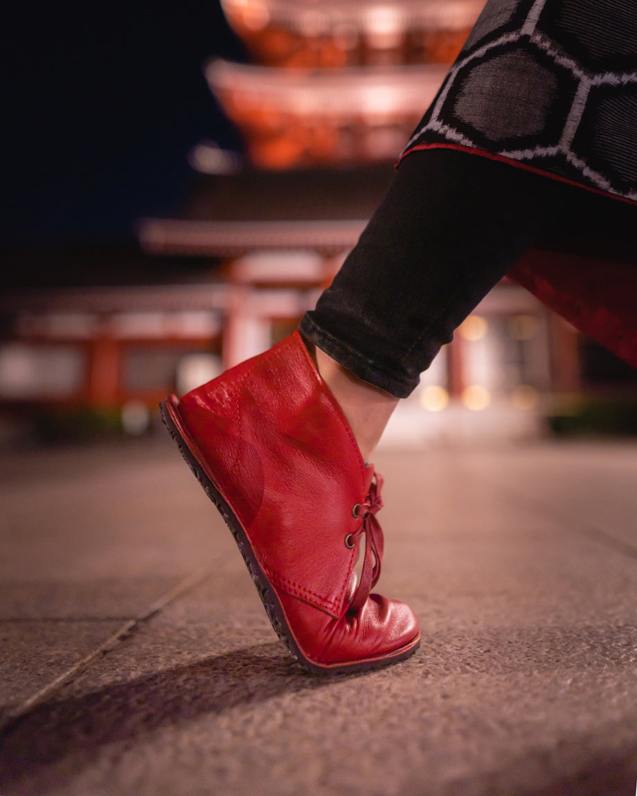 Gaucho Ninja - Barefoot Pals Red Napa - Botines Barefoot-Gaucho Ninja-Cacles Barefoot-Tienda de calzado barefoot respetuoso minimalista