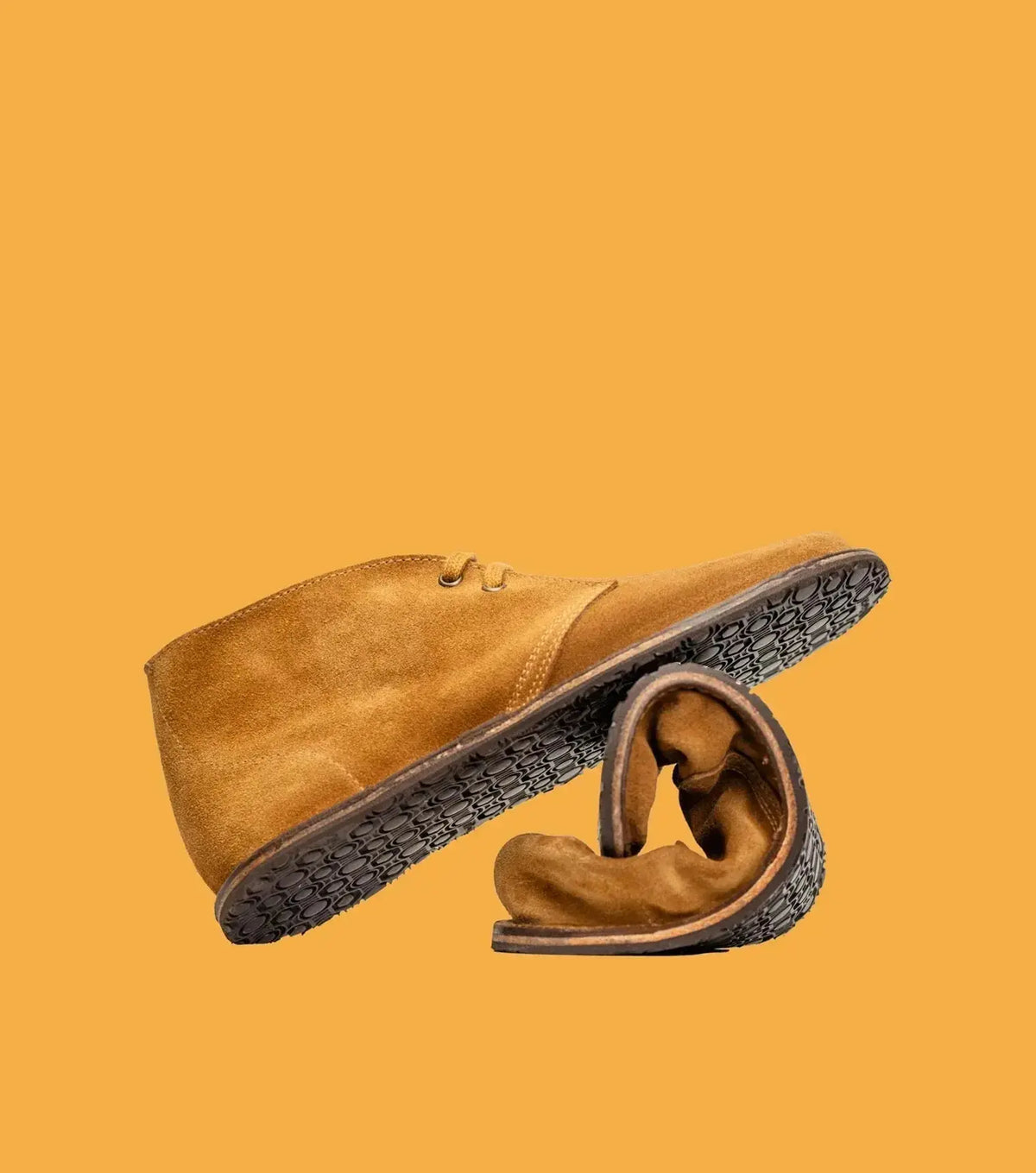 Gaucho Ninja - Pals Barefoot en Daim Marron Désert - Bottines Barefoot