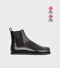 Gaucho Ninja Campo Goodyear Welted X-Wide Black - Botines Chelsea barefoot unisex de fabricación artesanal premium negros  Cacles Barefoot