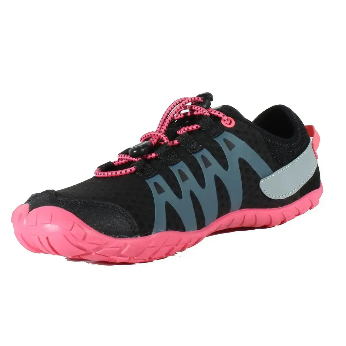 HI-Tec - Abyss Lady Negro/Fresa - zapatillas barefoot ligeras para trekking y outdoor
