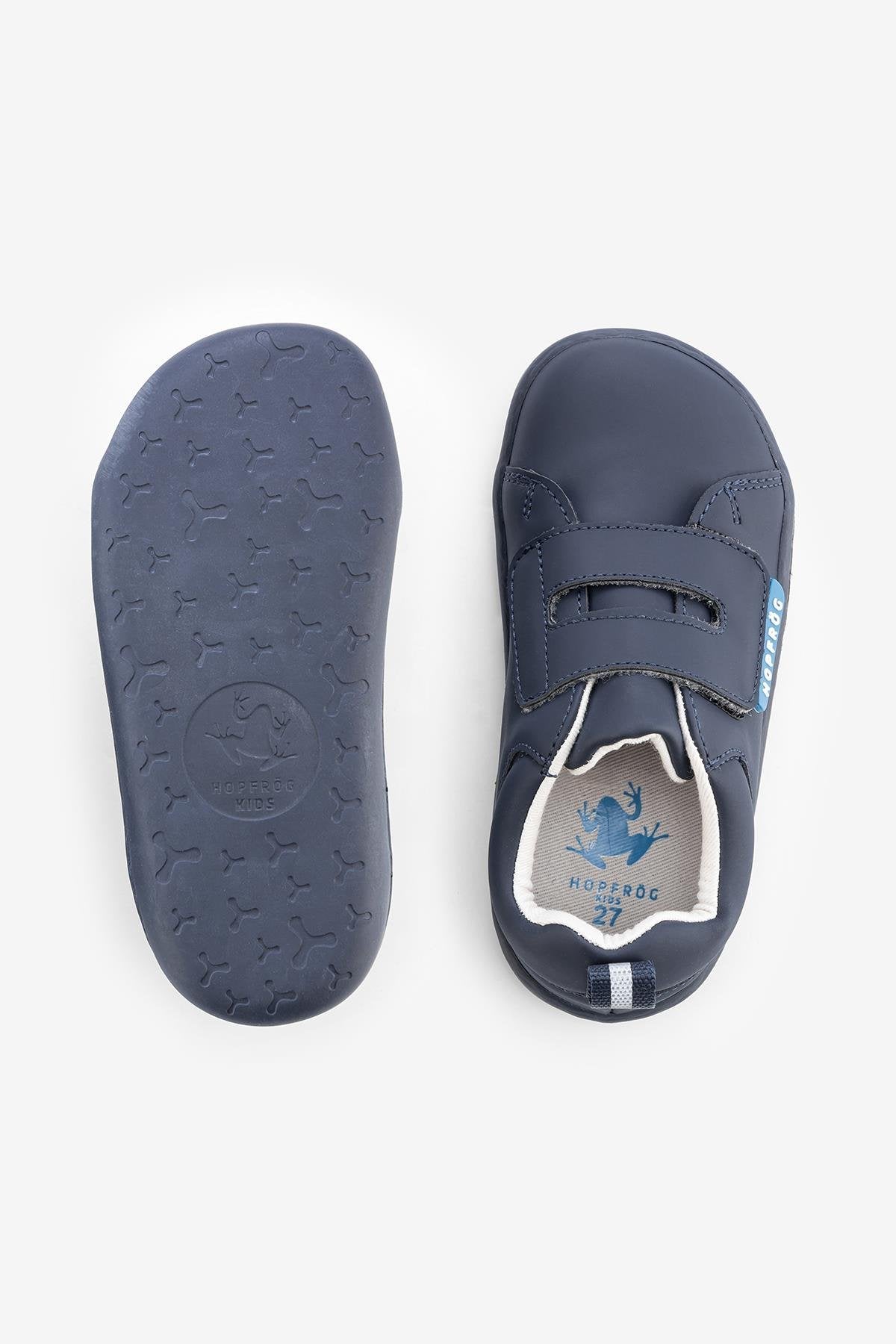 Hopfrög Kids - Smart Walker Casual Super Matte Navy Blue - zapatos colegiales barefoot univelcro