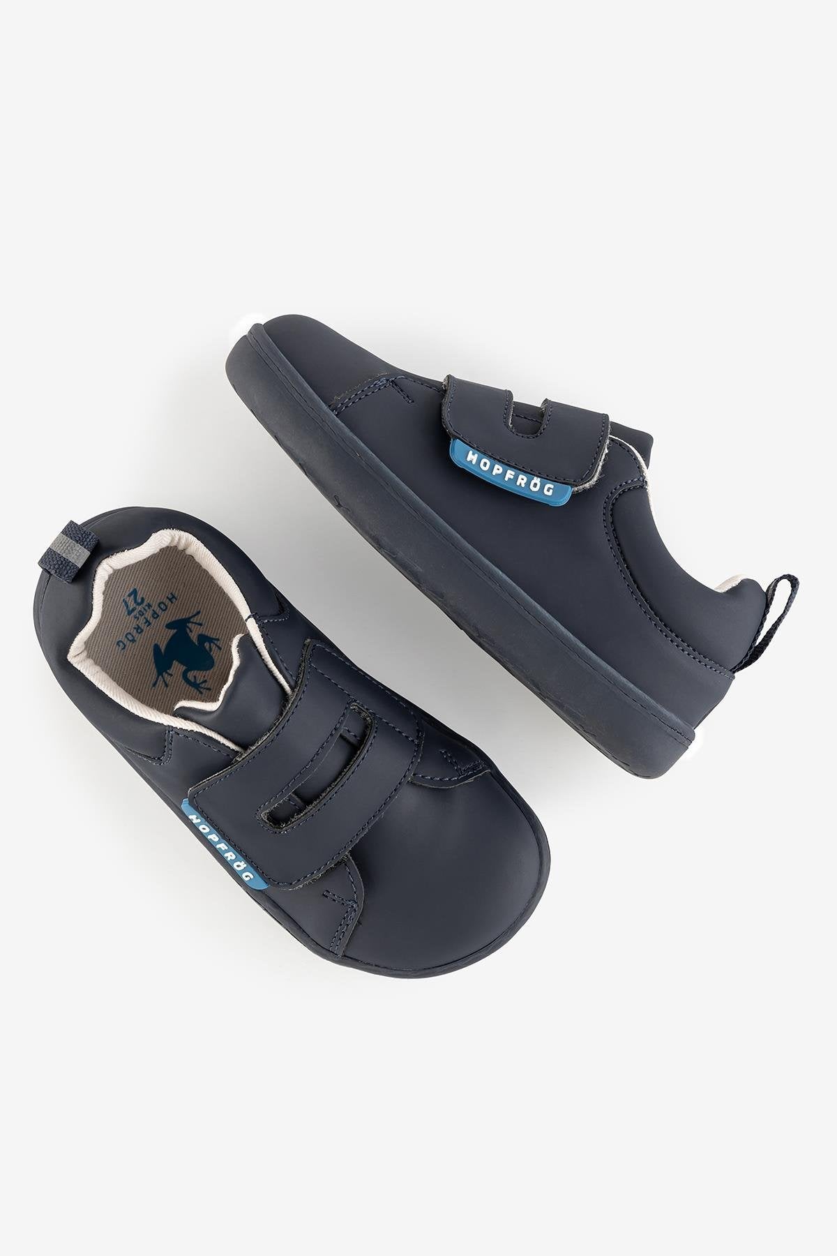 Hopfrög Kids - Smart Walker Casual Super Matte Navy Blue - zapatos colegiales barefoot univelcro