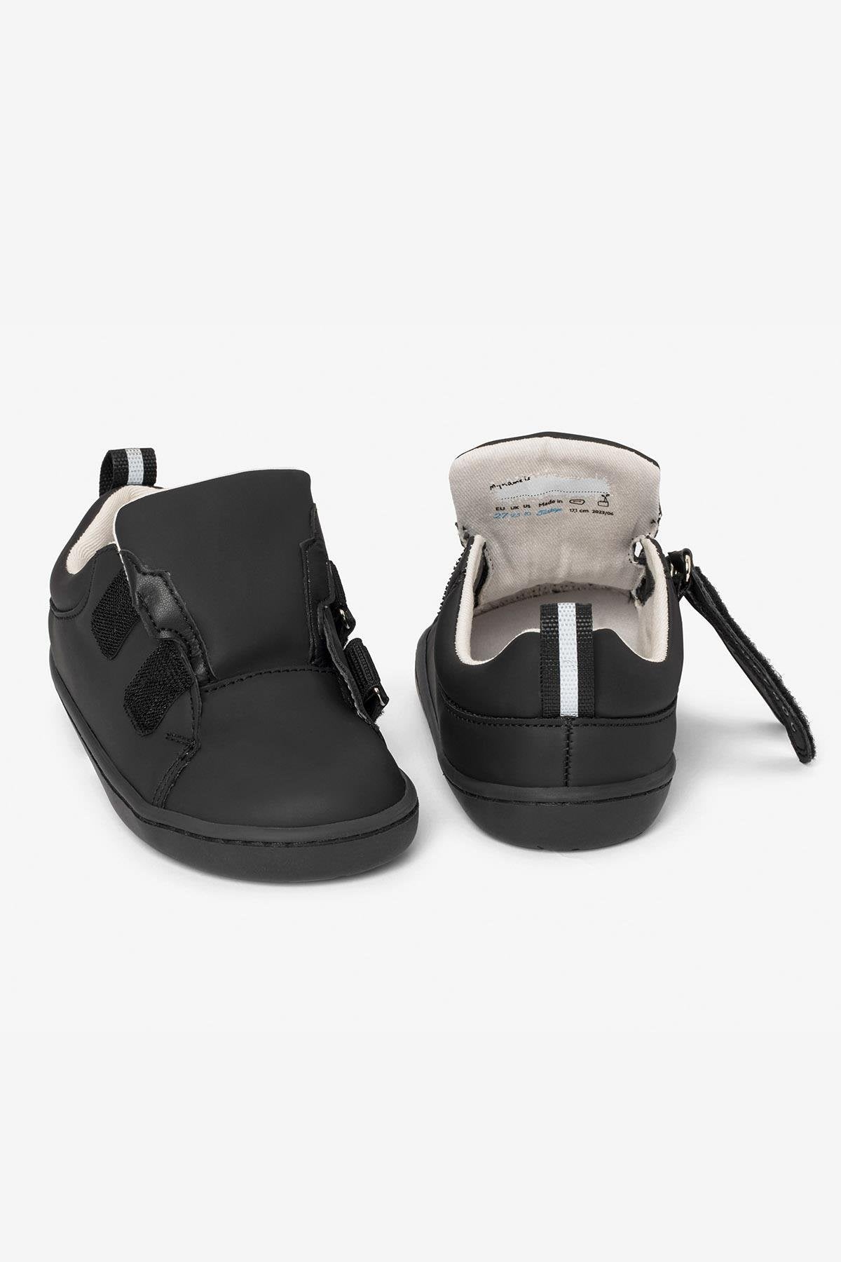 Hopfrög Kids - Smart Walker Junior Super Matte Black - zapatos colegiales barefoot