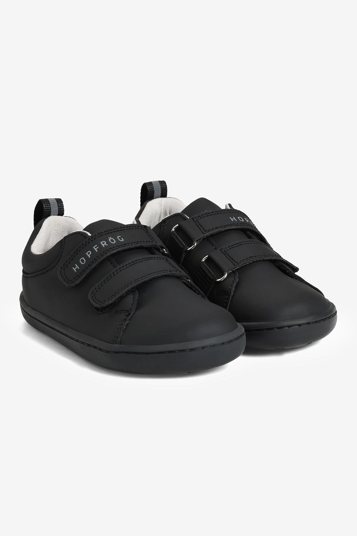 Hopfrög Kids - Smart Walker Junior Super Matte Black - zapatos colegiales barefoot