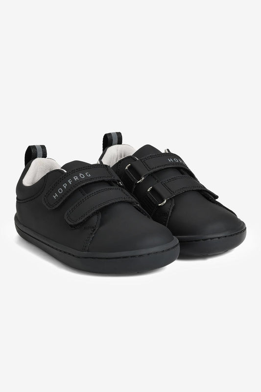Hopfrög Kids - Smart Walker Junior Super Matte Black - zapatos colegiales barefoot