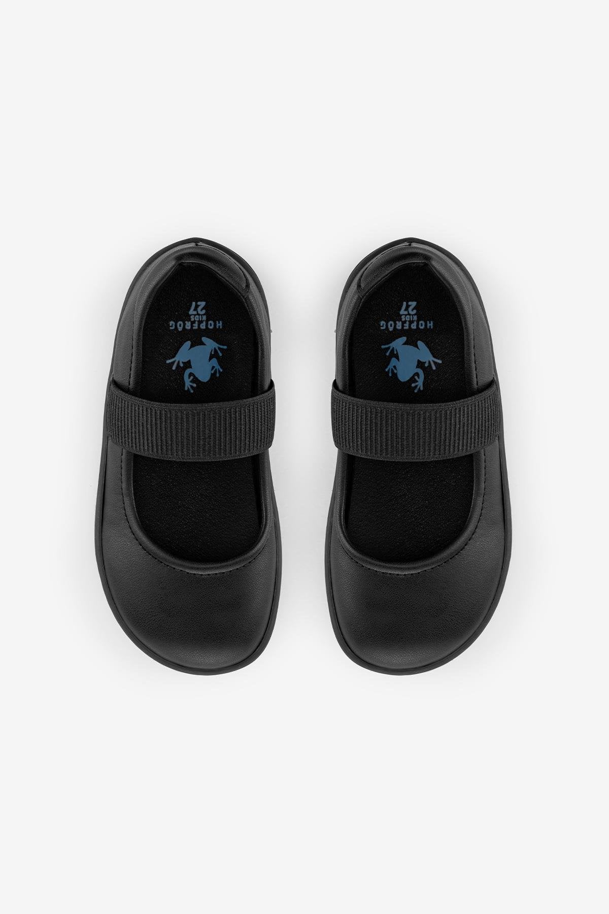 Hopfrög Kids - Smart Walker Mary Jane Black - merceditas colegiales barefoot