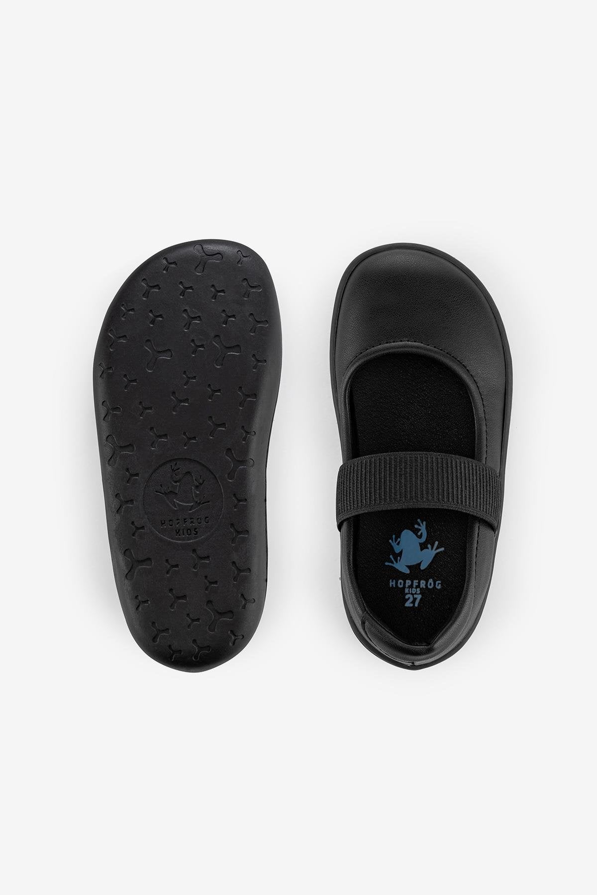 Hopfrög Kids - Smart Walker Mary Jane Black - merceditas colegiales barefoot
