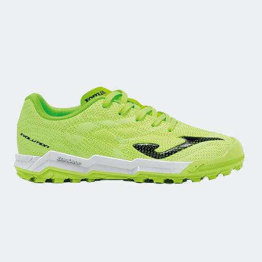 JOMA - Evolution Jr 2532 Verde Flúor Junior - Zapatillas barefoot para fútbol turf