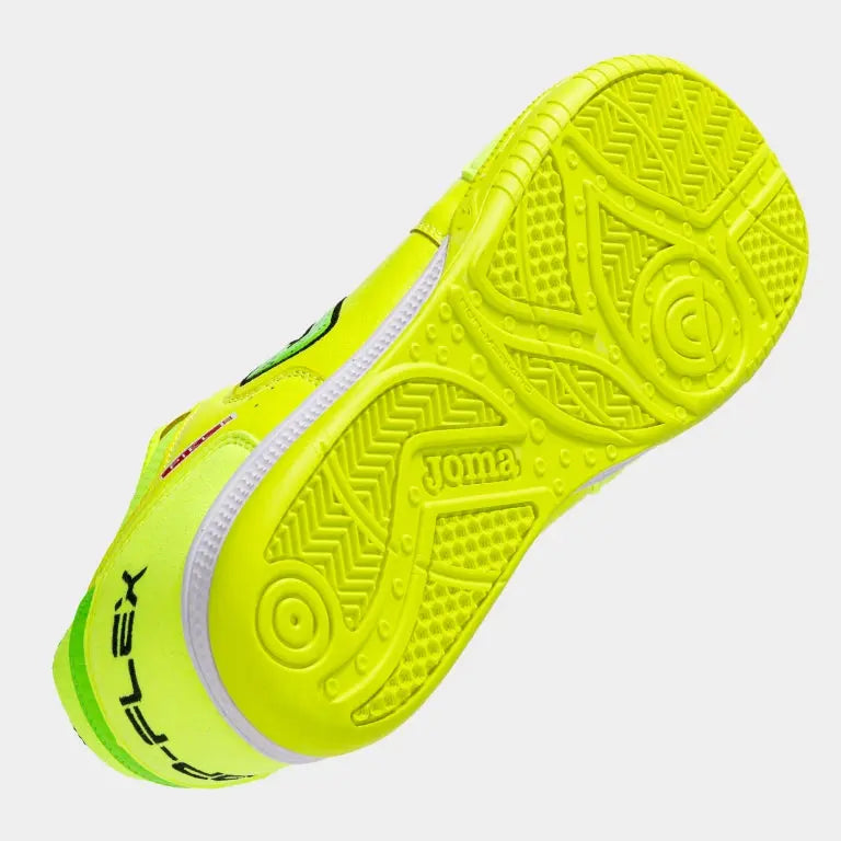 JOMA Top Flex Foot Shape 2511 Verde Flúor Indoor - Zapatillas barefoot para fútbol sala