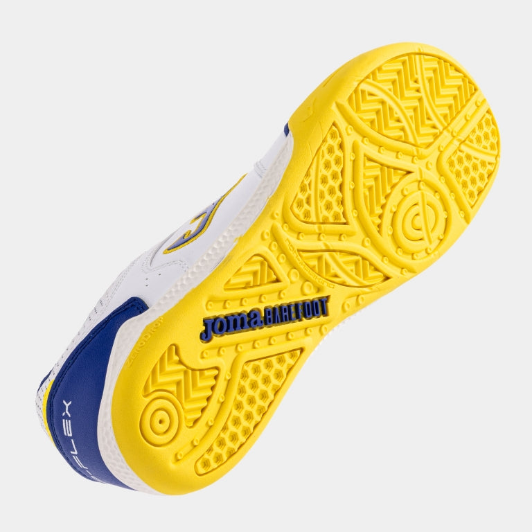 JOMA - Top Flex Junior Barefoot 2602 Blanco Indoor - Deportivas barefoot para fútbol sala