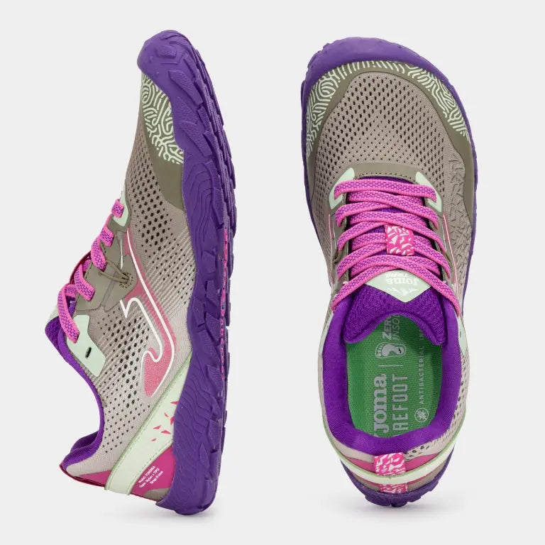 JOMA - Tundra Junior 2624 Gris Violet - Chaussures barefoot pour enfants/adolescents pour le plein air et le trail