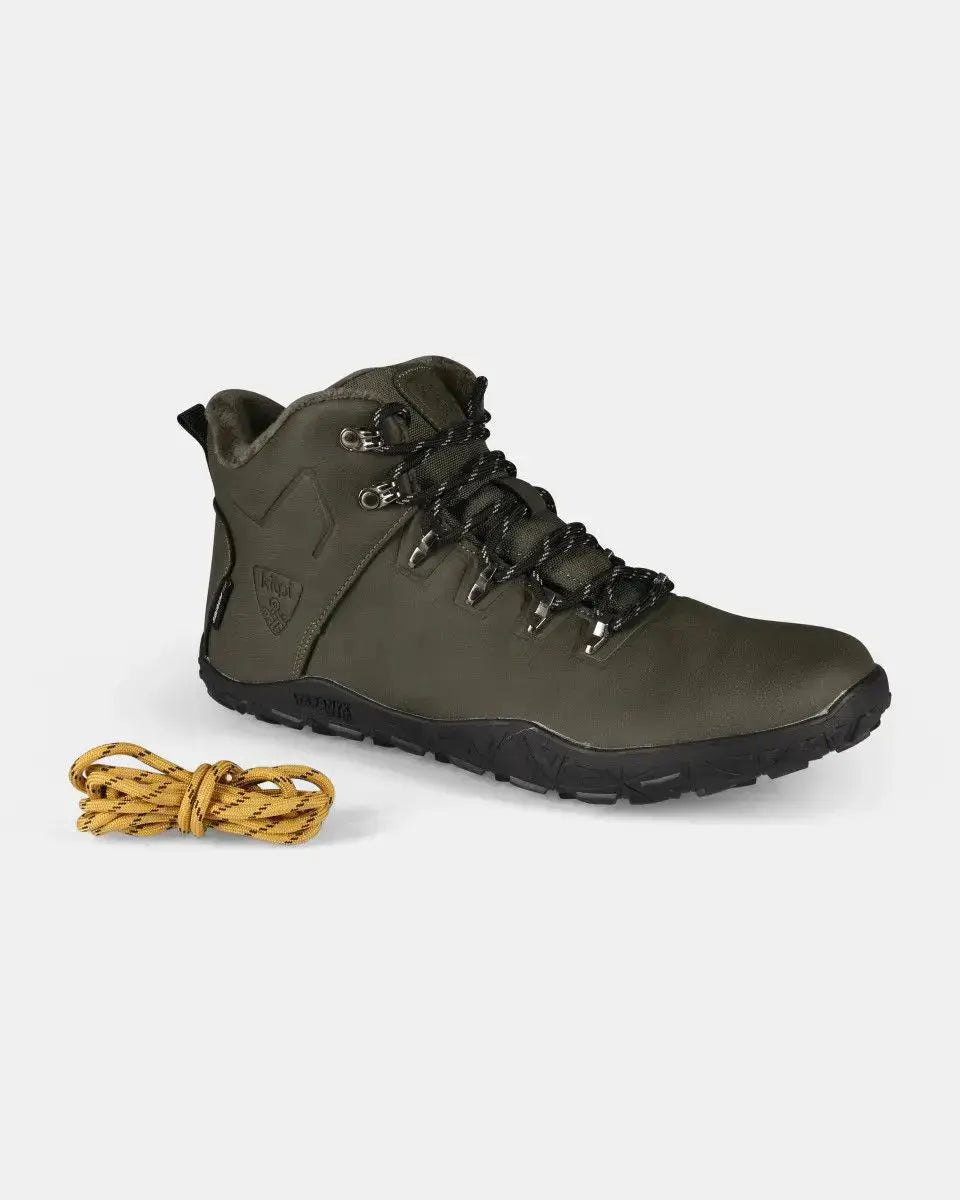 Kilpi Bare High WP-U Dark Green - Botas Barefoot para Senderismo Impermeables
