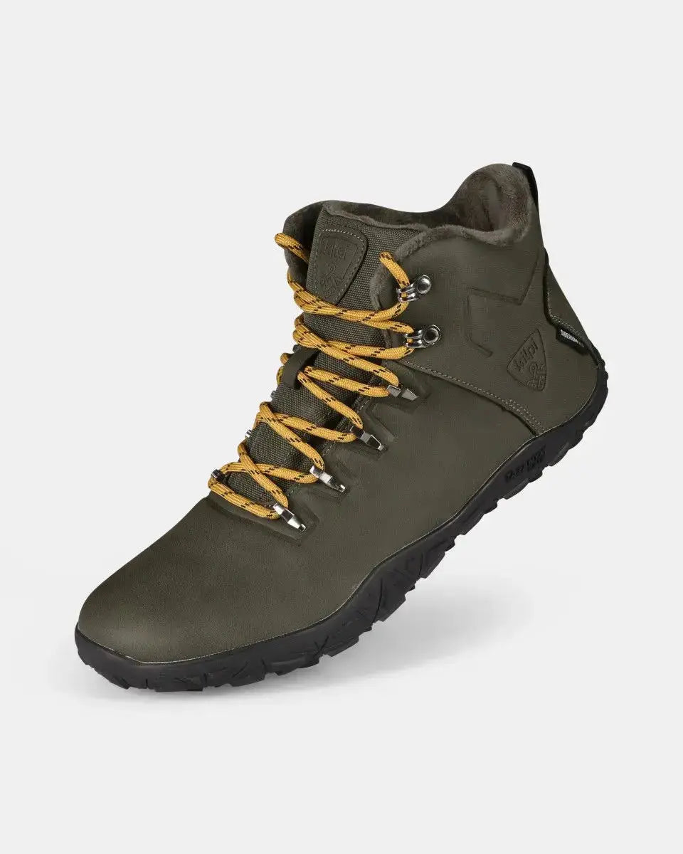 Kilpi Bare High WP-U Dark Green - Botas Barefoot para Senderismo Impermeables