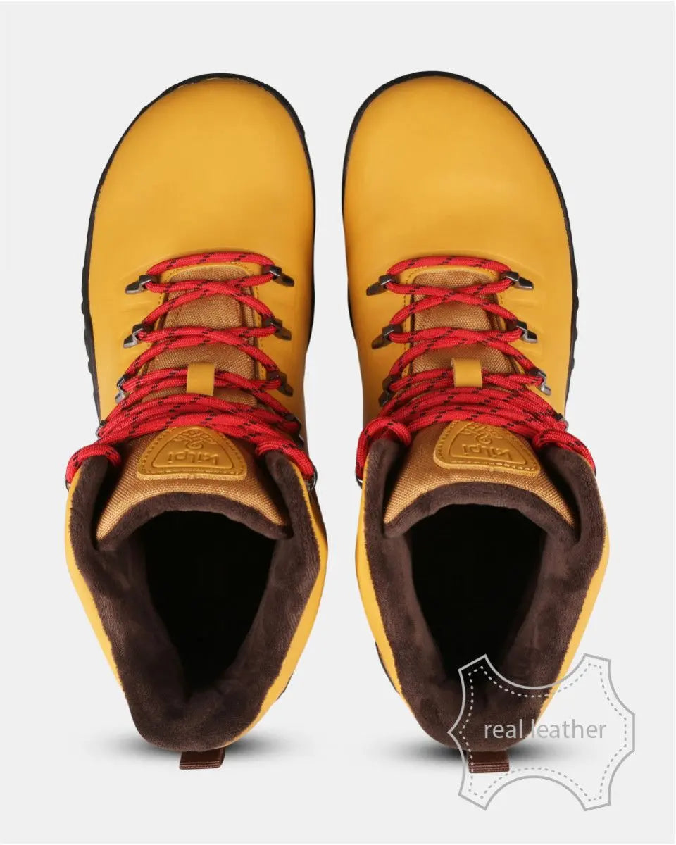 Kilpi - Bare Leather High-U Beige - Botas Barefoot para Hiking y Montaña