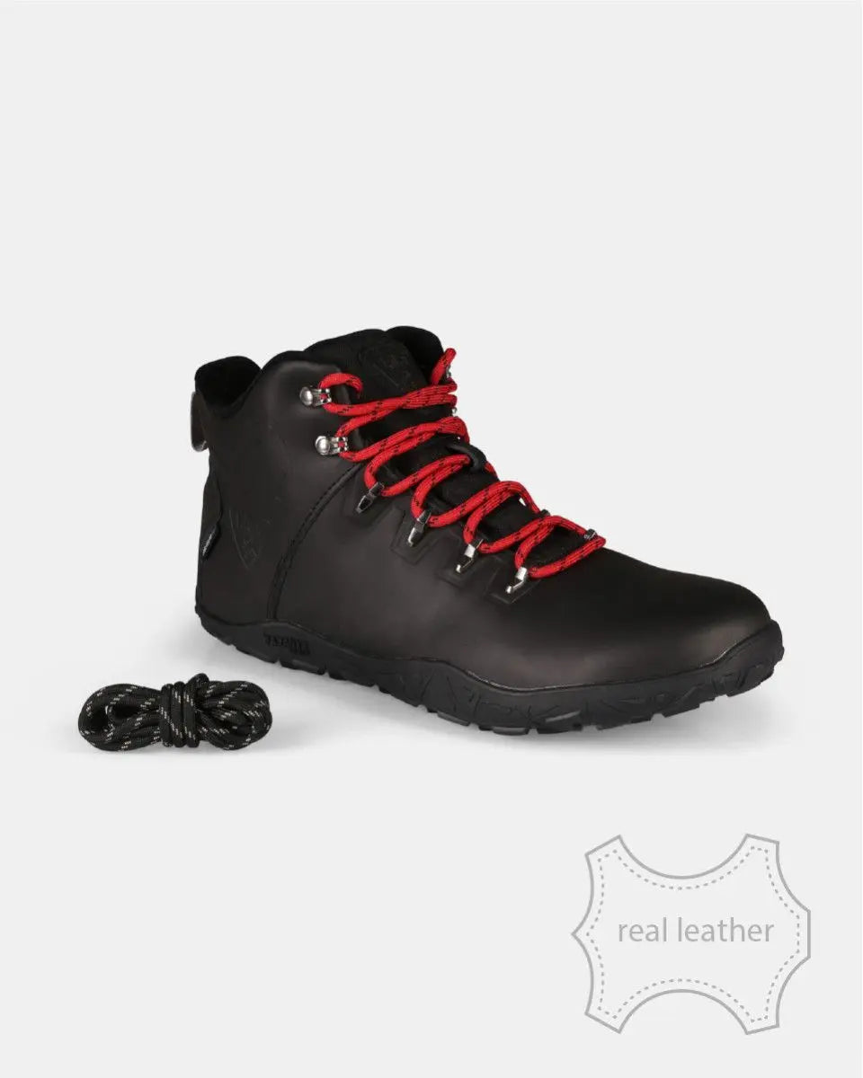 Kilpi - Bare Leather High-U Black - Botas Barefoot para Hiking y Montaña