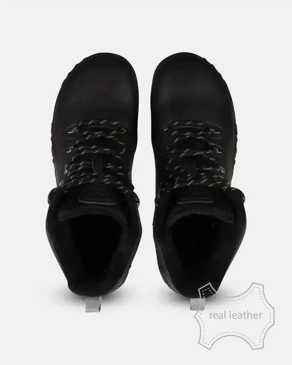 Kilpi Bare Leather High-U Noir - Bottes barefoot imperméables pour la randonnée