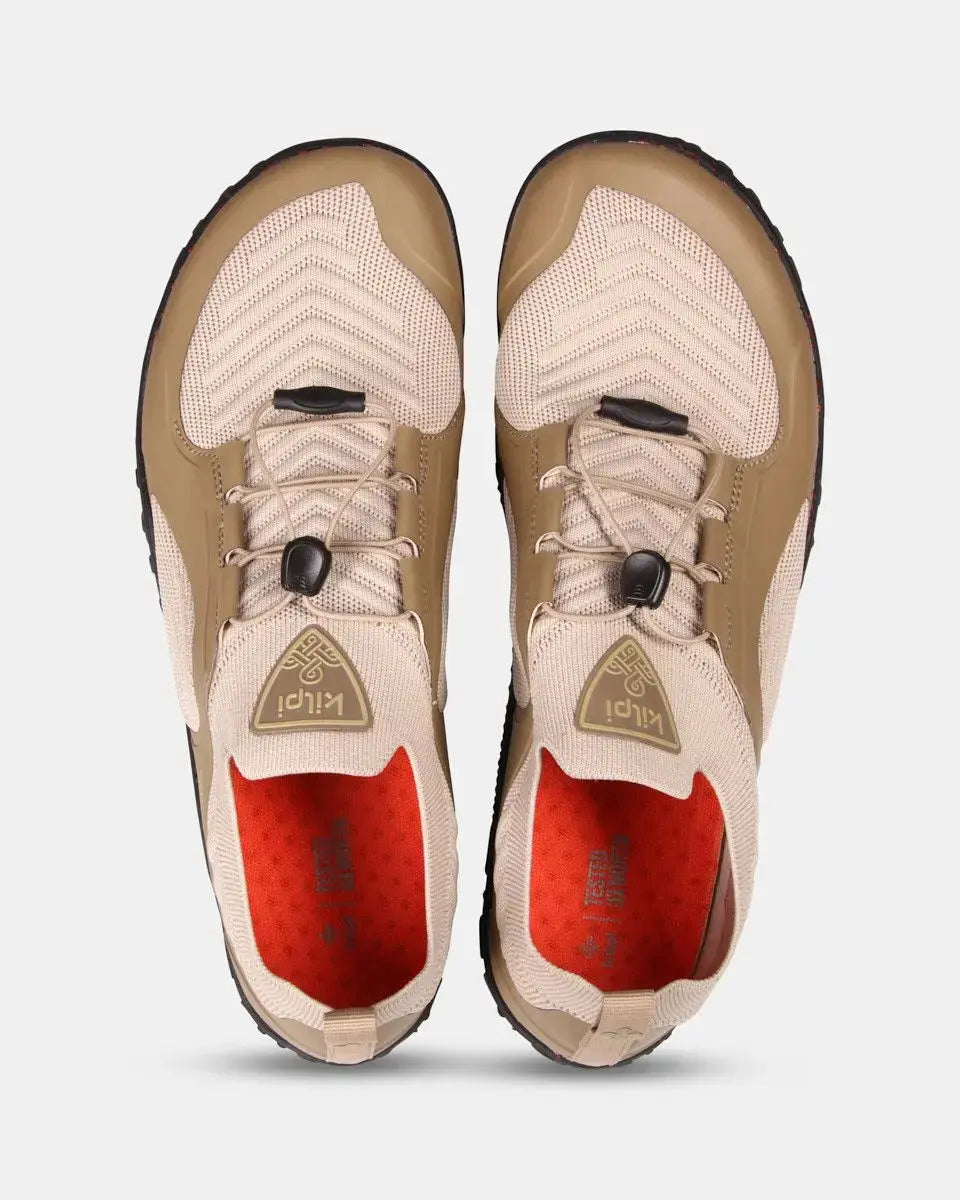 Kilpi Step Low-U Beige - Chaussures Barefoot Légères pour Randonnée