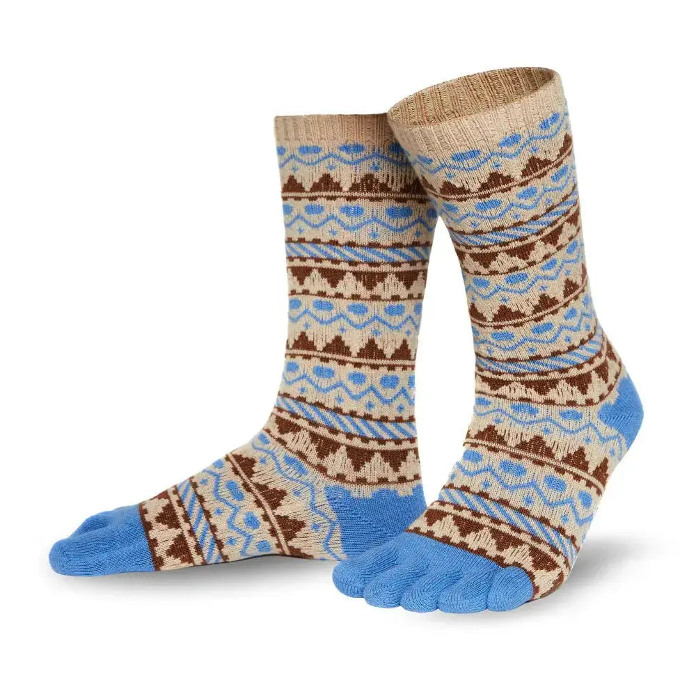 Knitido - Biwa Ull Hellblau - Calcetines Nórdicos Barefoot Media Caña