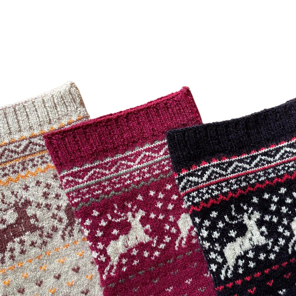 Knitido - Hossa weinrot - Calcetines Nórdicos Barefoot Media Caña [BF] - Cacles Barefoot