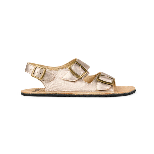 Koel - Ada Champagne - sandalias barefoot triple hebilla
