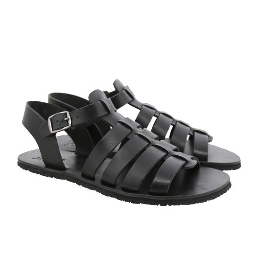 Koel - Athena Napa Black - Sandalias romanas barefoot-Koel-Cacles Barefoot-Tienda de calzado barefoot respetuoso minimalista