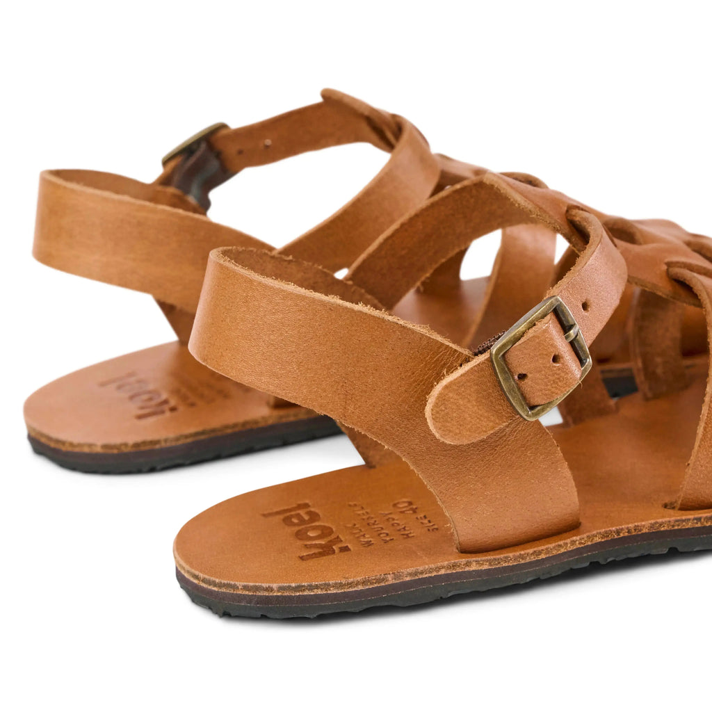 Koel - Athena Napa Honey - Sandalias romanas barefoot miel para mujer