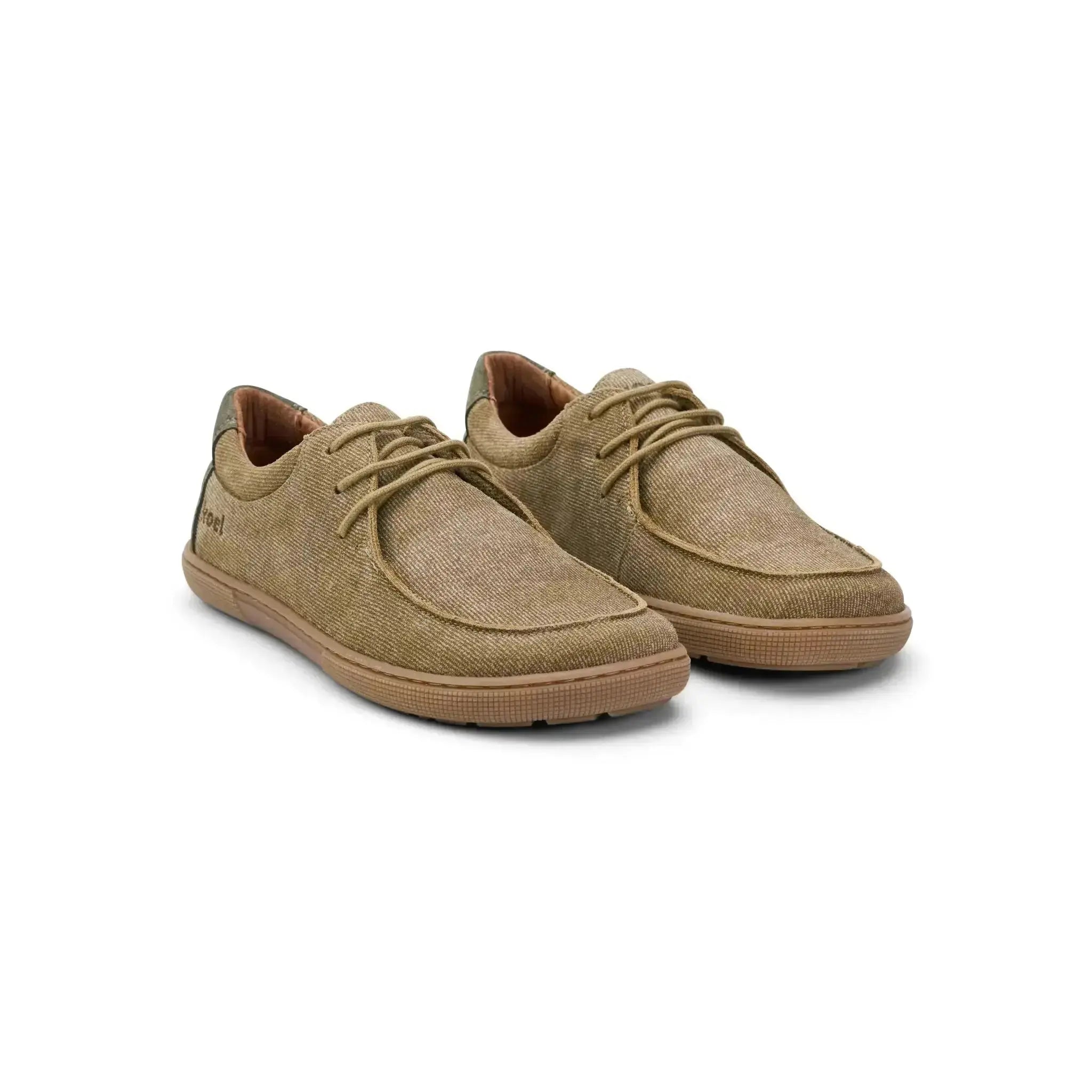 Koel - Fago Leather Taupe - Naúticos barefoot "Wallabee"