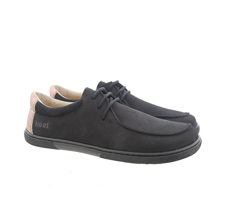 Koel - Fago Nubuk Black - Naúticos "Wallabee" barefoot-Koel-Cacles Barefoot-Tienda de calzado barefoot respetuoso minimalista