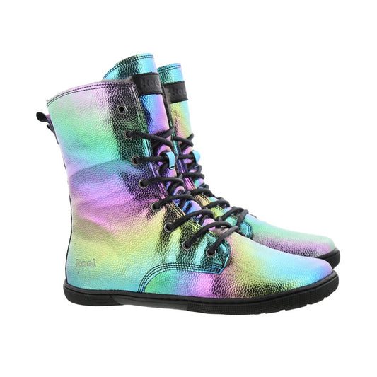 Koel - Faro Fansy Lambswool Black Shine - Botas barefoot calientes-Koel-Cacles Barefoot-Tienda de calzado barefoot respetuoso minimalista