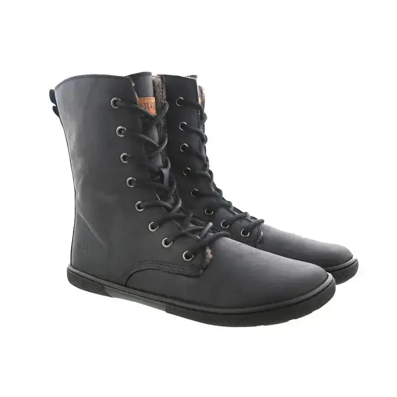 Koel - Faro Lambswool Black - Botas barefoot calientes unisex negras