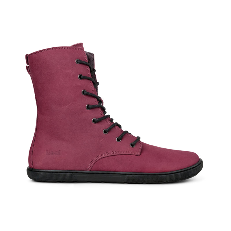 Koel - Faro Lambswool Bordo - Botas barefoot calientes
