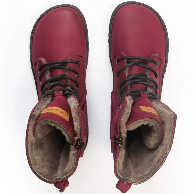 Koel - Faro Lambswool Bordo - Bottes barefoot chaudes