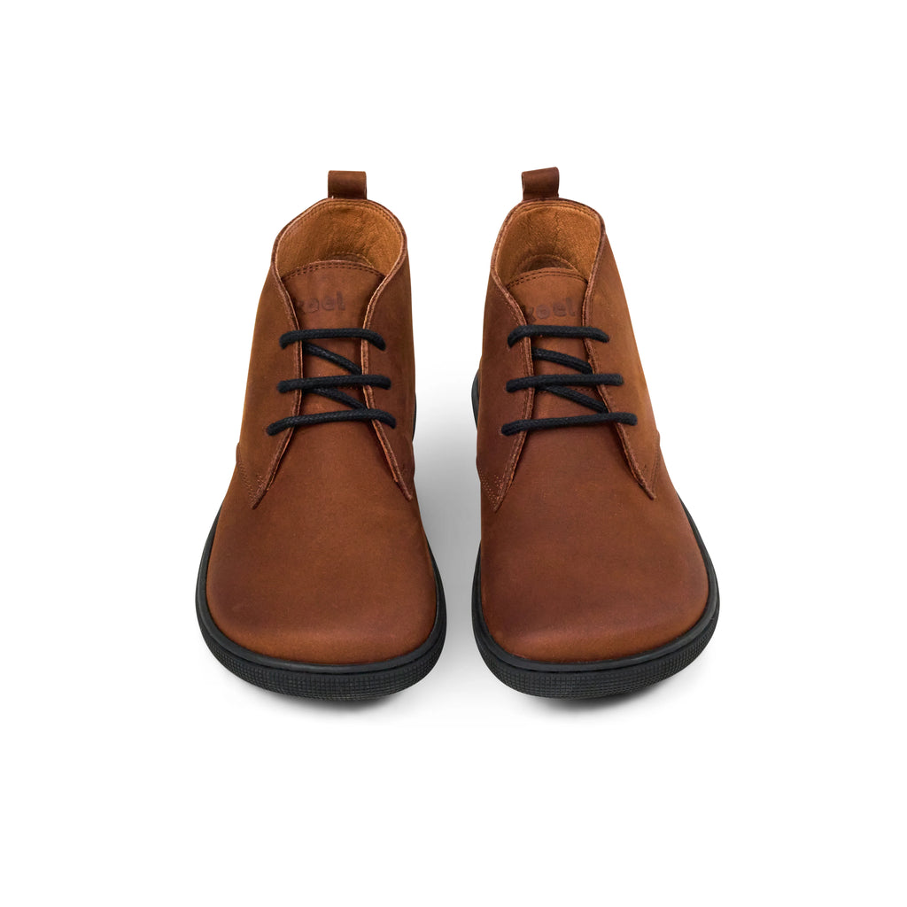 Koel Fea Hydro Chocolate - Botines barefoot de cuero hdrófugo unisex marrones  Cacles Barefoot