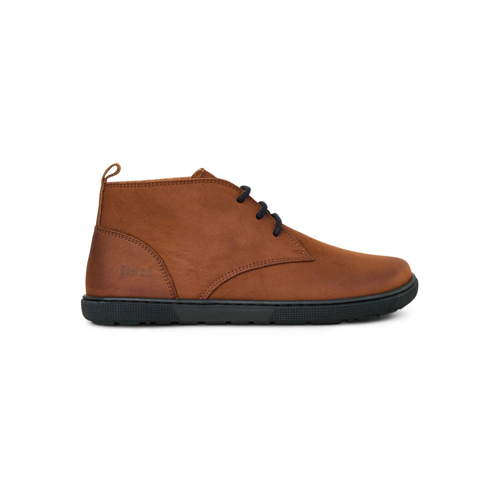 Koel Fea Hydro Chocolate - Botines barefoot de cuero hdrófugo unisex marrones  Cacles Barefoot
