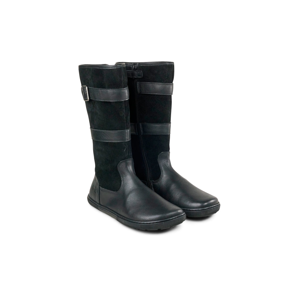 Koel - Felicia Hydro Black - Botas barefoot unisex negras  Cacles Barefoot