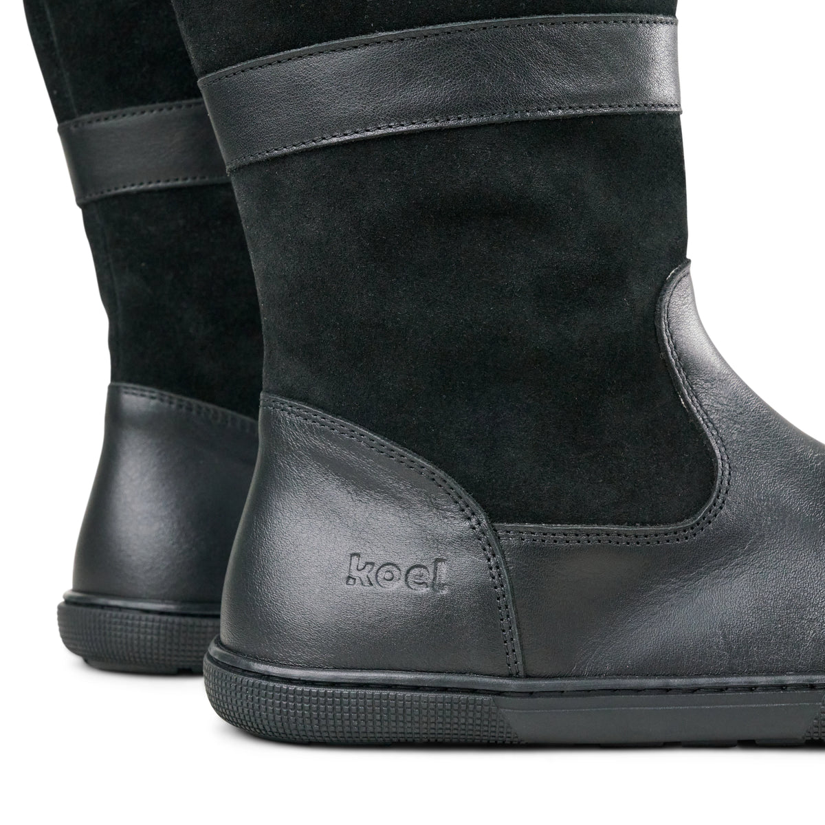 Koel - Felicia Hydro Black - Botas barefoot unisex negras  Cacles Barefoot