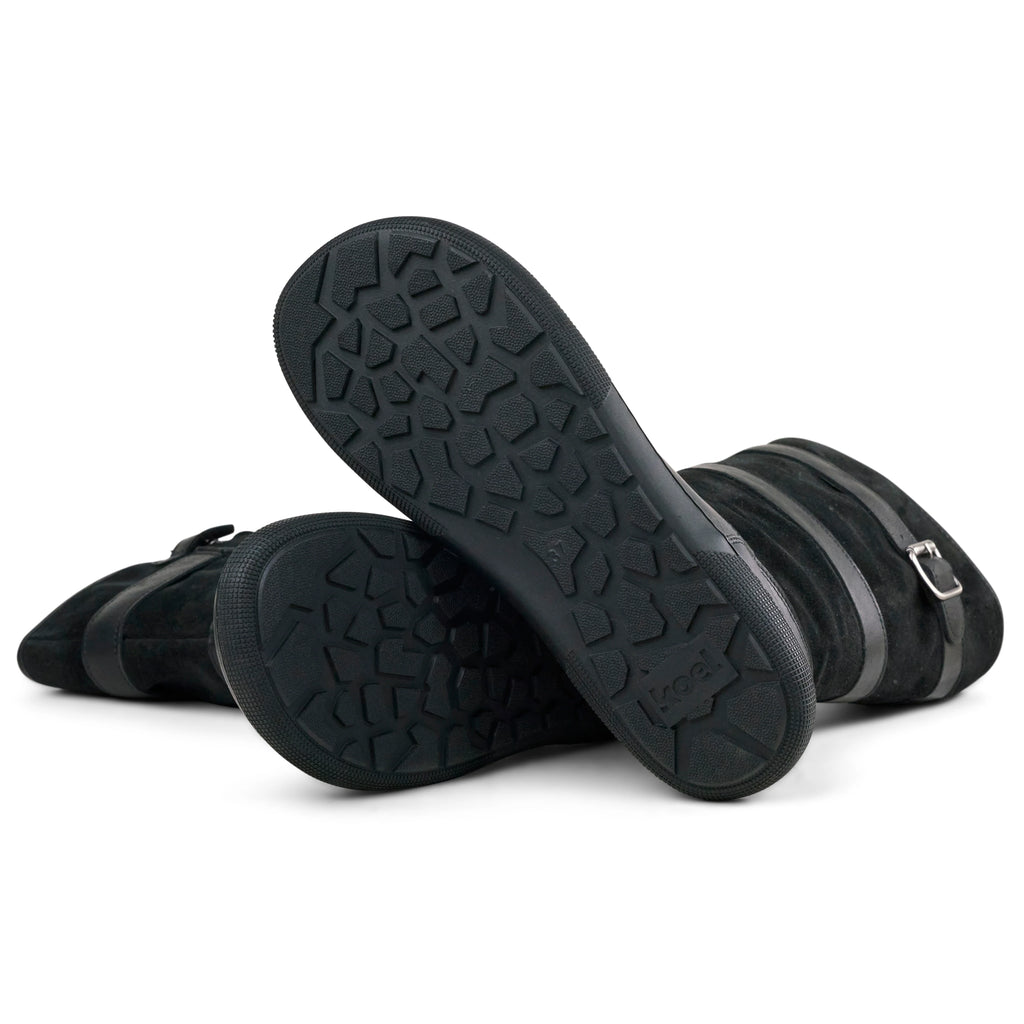 Koel - Felicia Hydro Black - Botas barefoot unisex negras  Cacles Barefoot