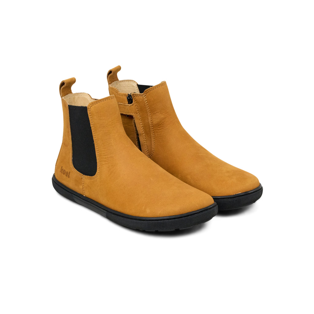 Koel Filas Hydro Miel - Botines Chelsea barefoot para mujer color miel  Cacles Barefoot