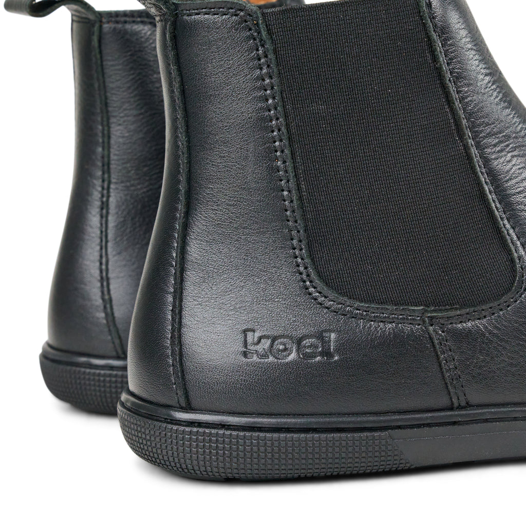 Koel Filas Napa Black - Botines Chelsea barefoot para mujer negros  Cacles Barefoot