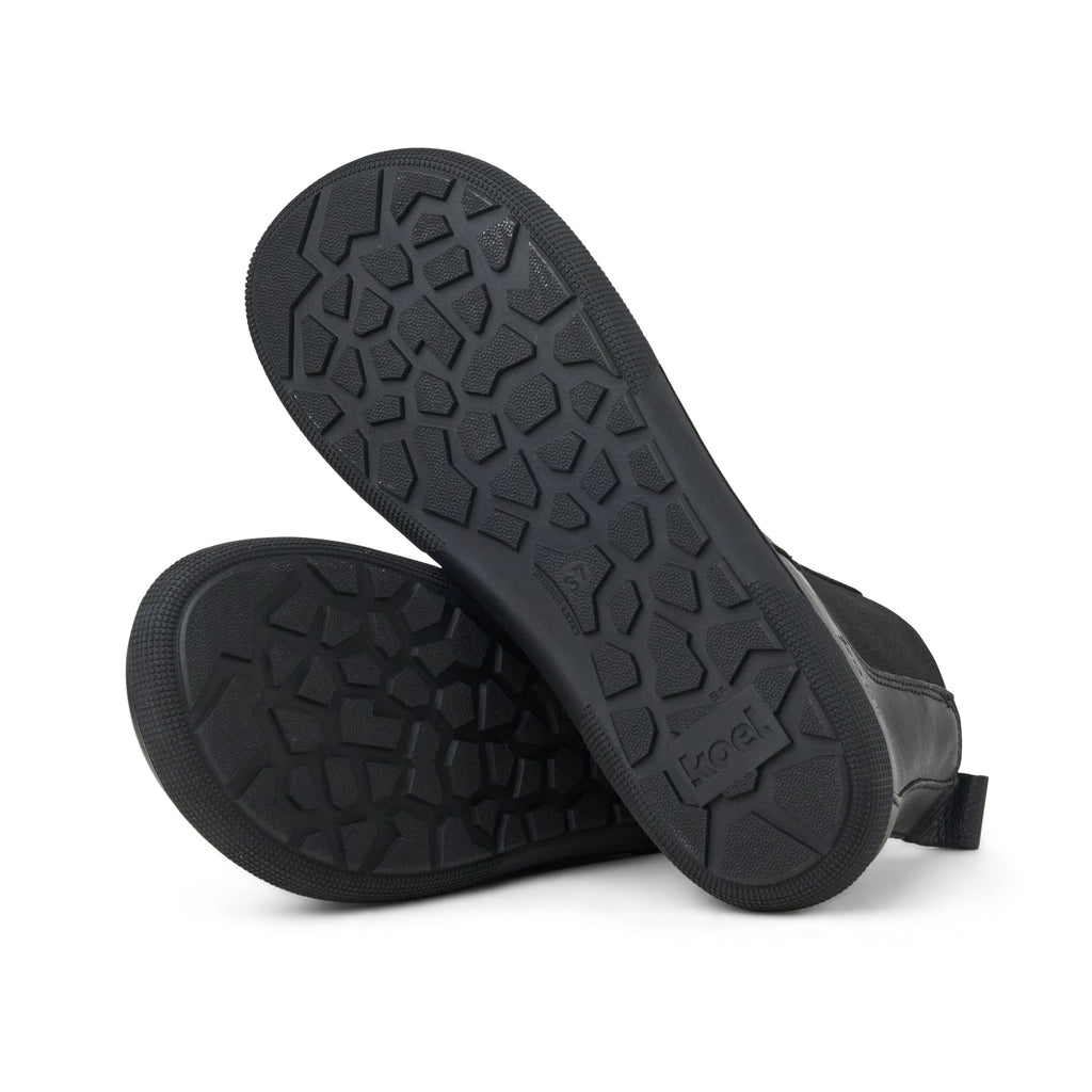 Koel Filas Napa Black - Botines Chelsea barefoot para mujer negros  Cacles Barefoot