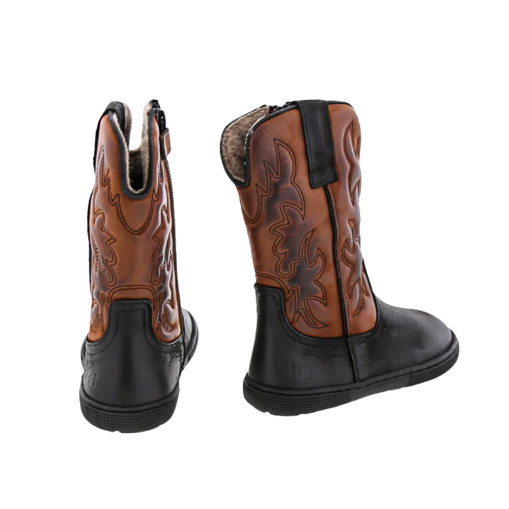 Koel - Fiona Felt - Botas vaqueras barefoot marrón-Koel-Cacles Barefoot-Tienda de calzado barefoot respetuoso minimalista